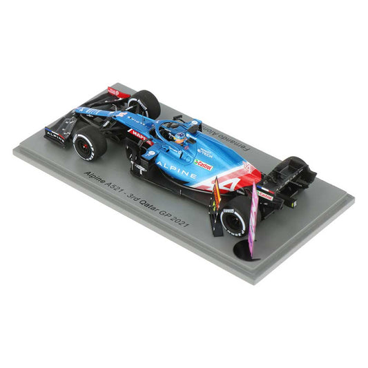 1:43rd Fernando Alonso Alpine A521 3rd Place Qatar GP 2021 Pit Board