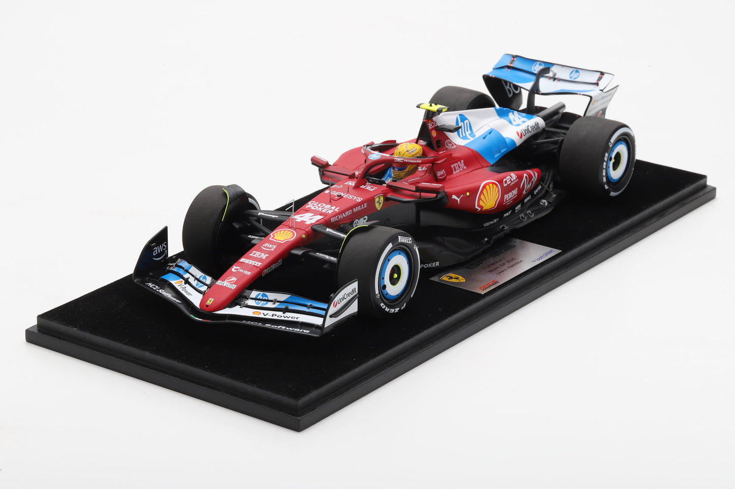 1:18th Scuderia Ferrari F1 SF25 Lewis Hamilton #44 Miami GP Red