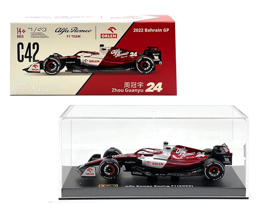 1:43rd Scale Alfa Romeo Team Orlen C42 #24 Zhou Guanyu 2022