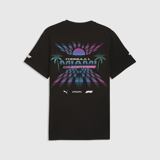 Puma x F1 Miami GP Tee Shirt Black //speedgear.com/cdn/shop/files/FA6103_d2880a72-4ab1-447f-9893-7bbadf2c8d63.webp?v=1777052249