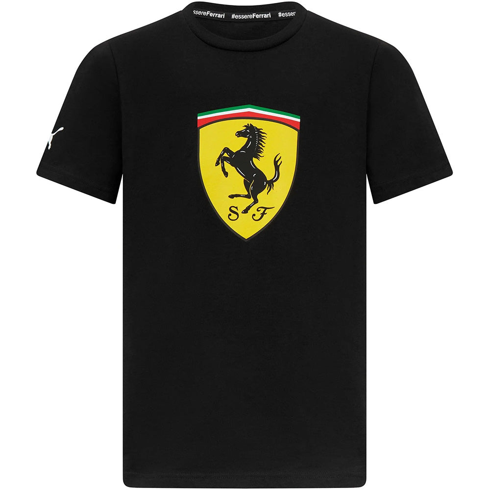 Scuderia Ferrari Puma Kids Large Shield Tee Black