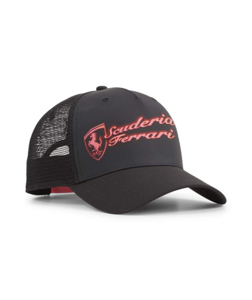 Scuderia Ferrari Neon Energy Trucker Hat Black