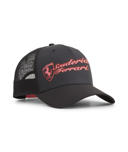 Scuderia Ferrari Neon Energy Trucker Hat Black