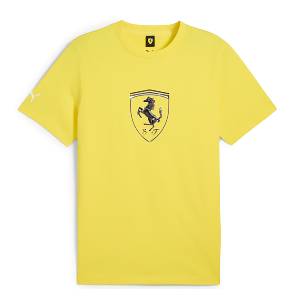 Puma Ferrari Race Tonal Shield Tee Yellow