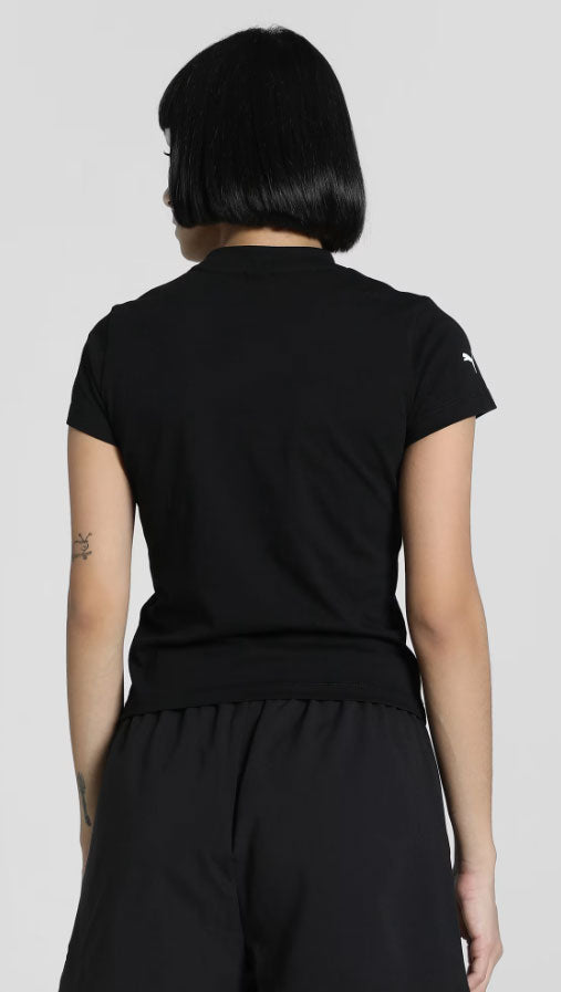 Scuderia Ferrari F1 Ladies Big Shield Tonal Tee Black