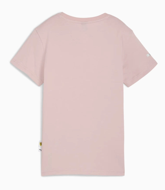 Scuderia Ferrari F1 Ladies Tonal Shield Tee Pink