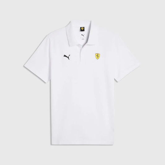 Scuderia Ferrari F1 Classic Shield Polo Shirt White //speedgear.com/cdn/shop/files/FR6214.webp?v=1774878493