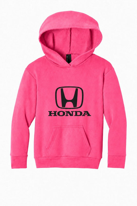 Honda Racing Kids Logo Hoodie Neon Pink //speedgear.com/cdn/shop/files/HM6036-75377-NeonPink-12-PC68YHNeonPinkFlatFront.jpg?v=1783963924