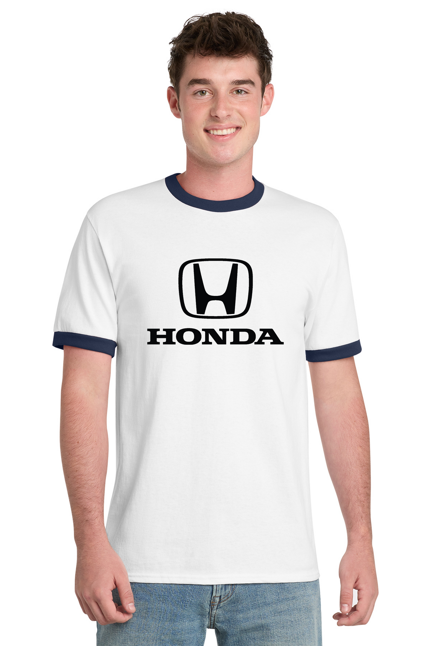 Honda Classic Logo Ringer Tee White/Navy
