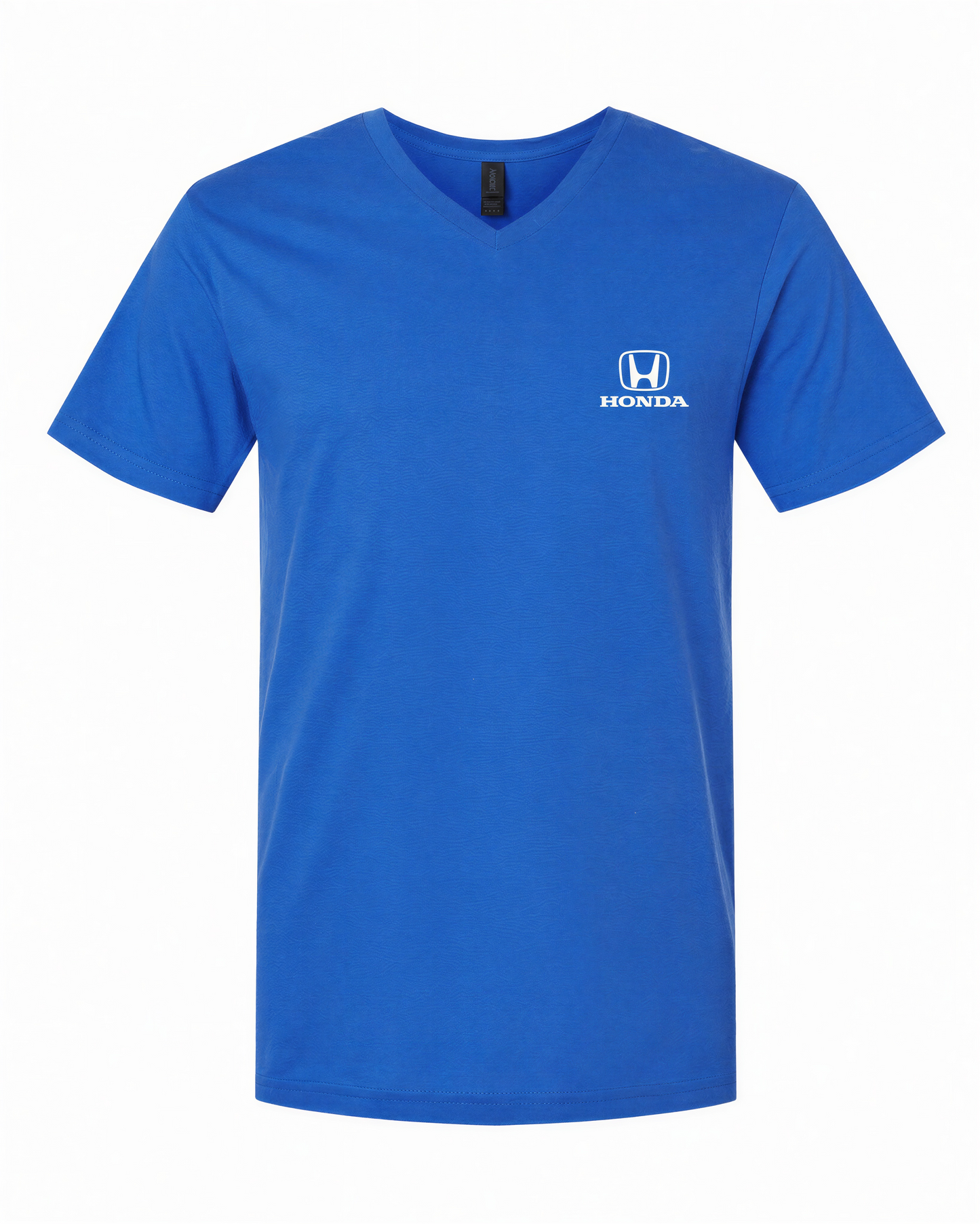 Honda Racing Logo Vneck Tee Shirt Blue