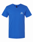 Honda Racing Logo Vneck Tee Shirt Blue