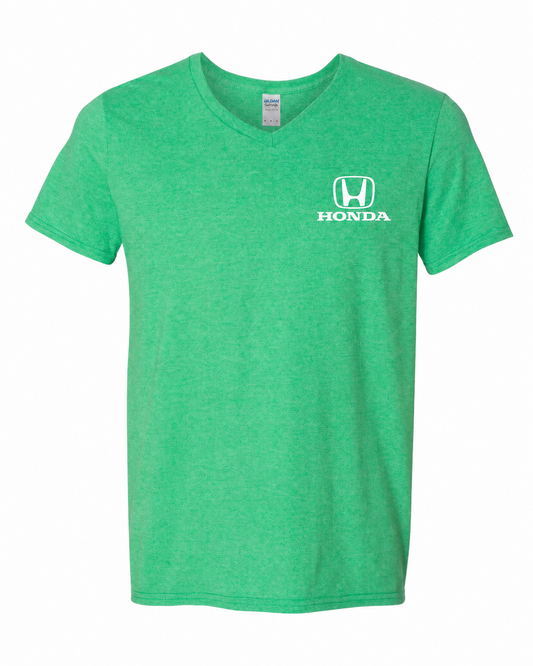 Honda Racing Logo Vneck Tee Irish Green //speedgear.com/cdn/shop/files/HM6152-gildan64V00-S_SIrishGreen-tee.png?v=1786639057