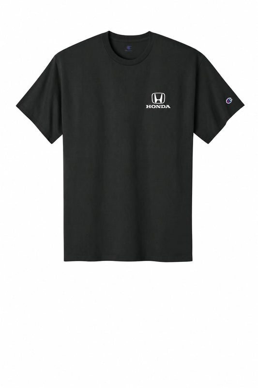 Honda Racing Champion Logo Tee Shirt Black //speedgear.com/cdn/shop/files/HM6153-CH1000BlackFlatFront.jpg?v=1787848880