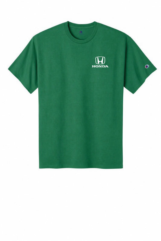 Honda Racing Champion Logo Tee Shirt Green //speedgear.com/cdn/shop/files/HM6158-KellyGreen-12-CH1000KellyGreenFlatFront.jpg?v=1787849368