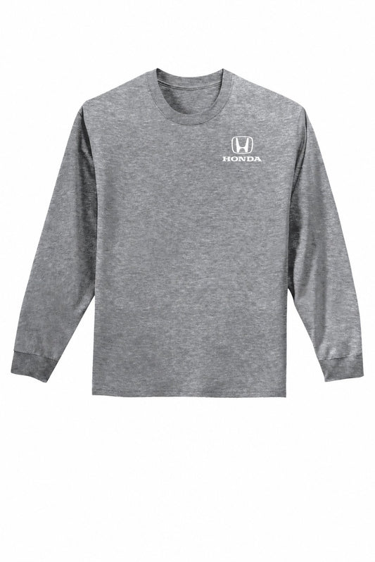 Honda Racing Logo Long Sleeve Tee Athletic Grey //speedgear.com/cdn/shop/files/HM6173-PC61LSAthlHthrFlatFront2_1200W.jpg?v=1788538701