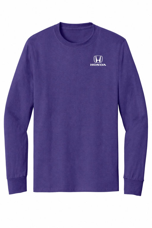 Honda Racing Logo Long Sleeve Tee Purple //speedgear.com/cdn/shop/files/HM6179-purple_honda_left_chest_white.jpg?v=1789050086
