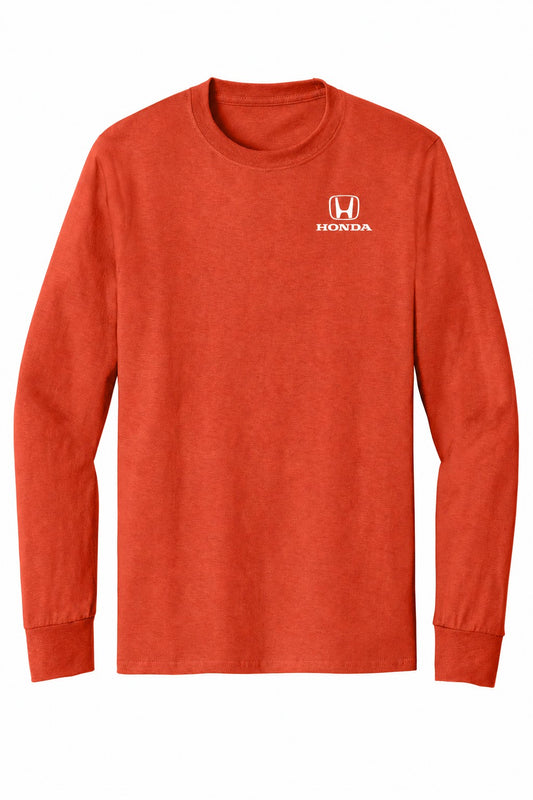 Honda Racing Logo Long Sleeve Tee Orange //speedgear.com/cdn/shop/files/HM6181-PC61LSOrangeFlatFront3_1200W.jpg?v=1789051978