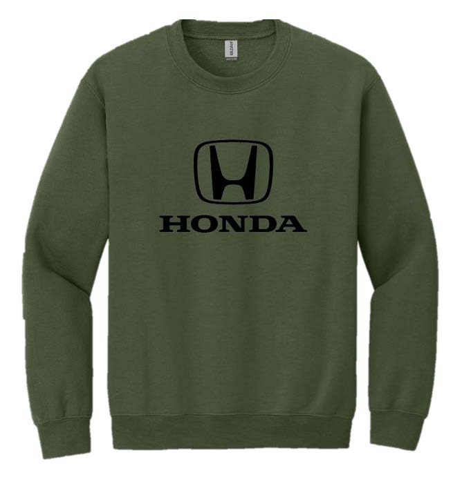 Honda Racing Logo Crewneck Sweatshirt Army Green