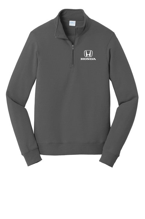 Honda Racing Logo 1/4 Zip Sweatshirt Charcoal