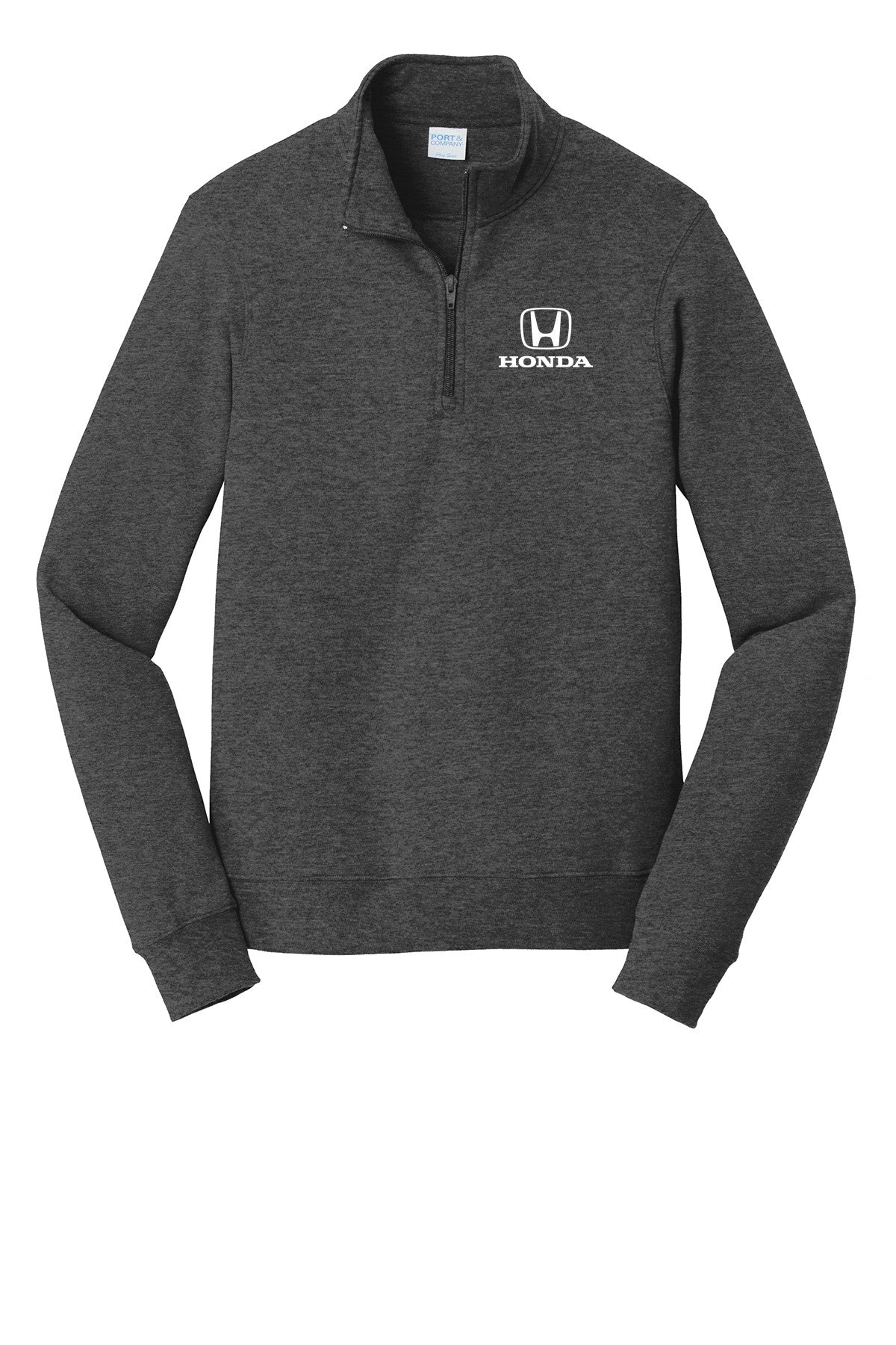 Honda Racing Logo 1/4 Zip Sweatshirt Dark Heather Grey
