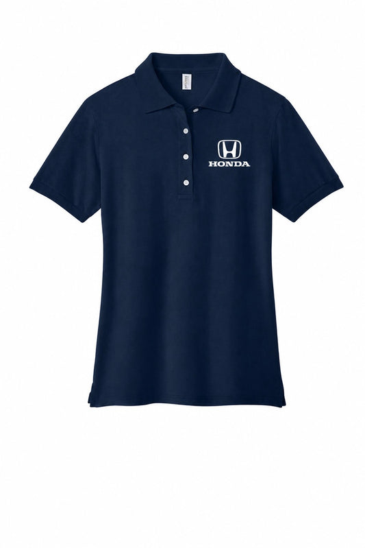Honda Ladies Polo Shirt Navy //speedgear.com/cdn/shop/files/HM6615-437WJNavyFlatFront.jpg?v=1784032459