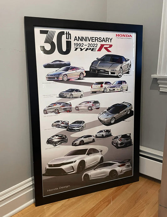 Honda Vintage Culture 30th Anniversary Type R Poster - White