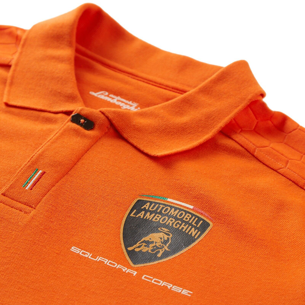 Lamborghini Squadra Corse Travel Polo Shirt Orange