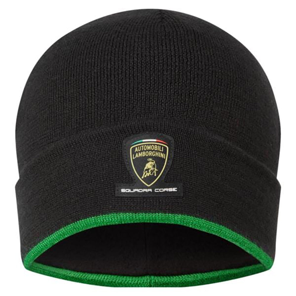 Lamborghini Squadra Corse Team Knitted Beanie 2023 Black