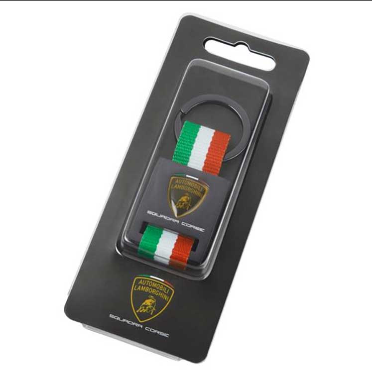 Lamborghini Squadra Corse Italian Strap Keyring