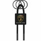 Lamborghini Squadra Corse Rubber Loop Keychain Black