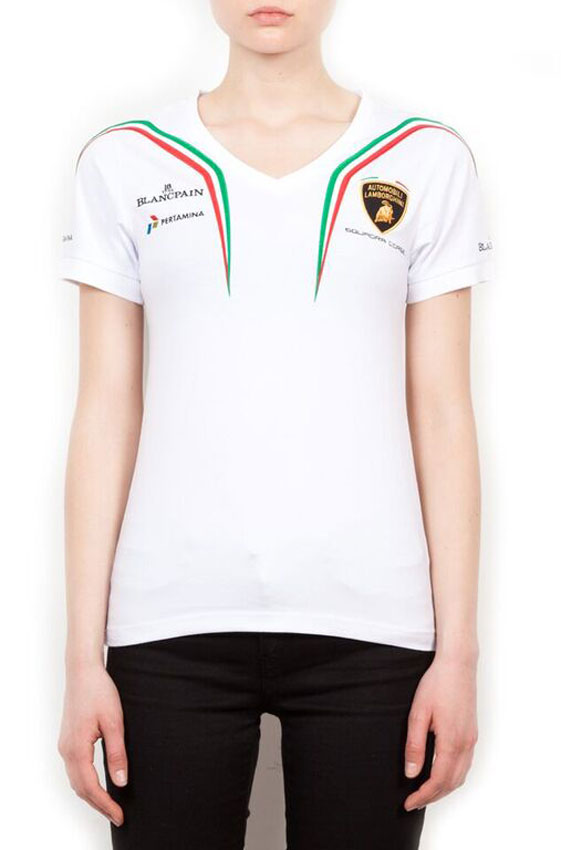 Lamborghini Squadra Corse Ladies White Tee