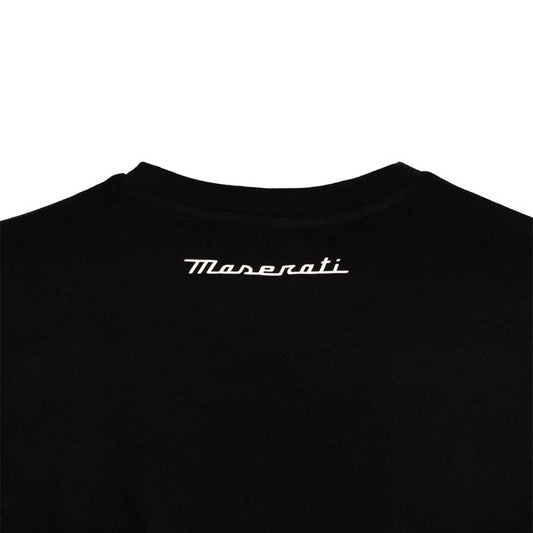 Maserati Trident Large Logo Tee Shirt Black