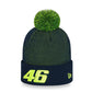 VR46 Rossi Blue Bobble Beanie Hat