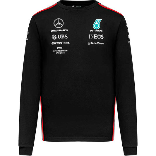 Mercedes AMG Petronas F1 L/S Driver Team Black Tee 2023