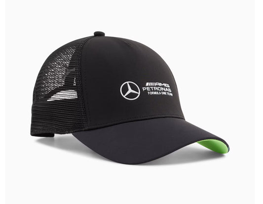 Mercedes AMG F1 Neon Energy Trucker Hat Black