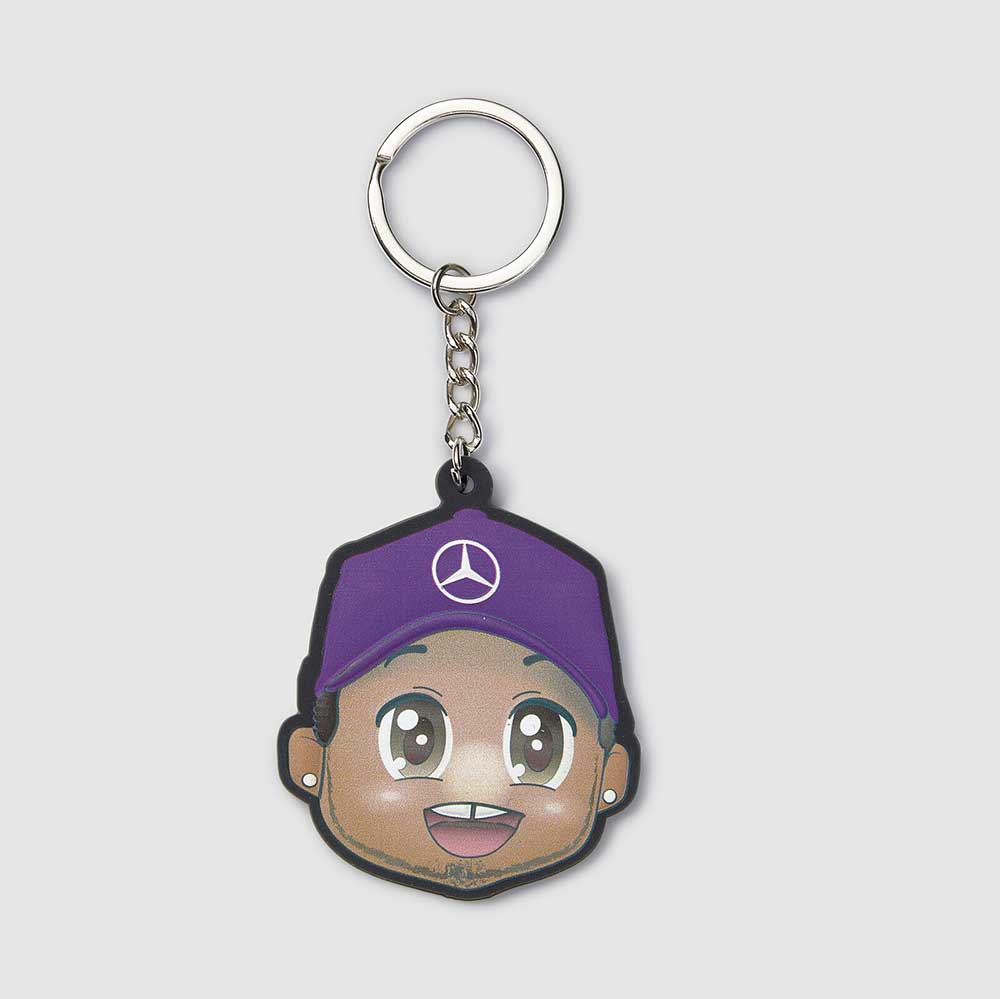 Mercedes-AMG F1 Lewis Hamilton Caricature Keyring