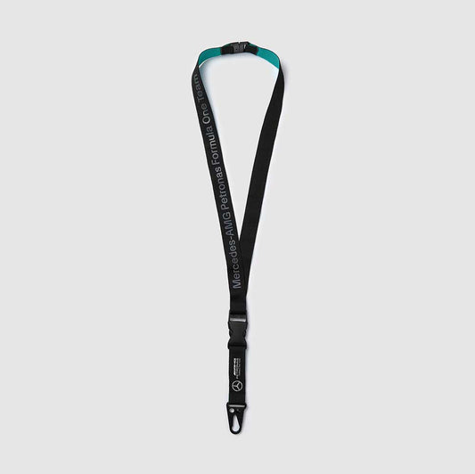 Mercedes AMG F1 Logo Lanyard Black