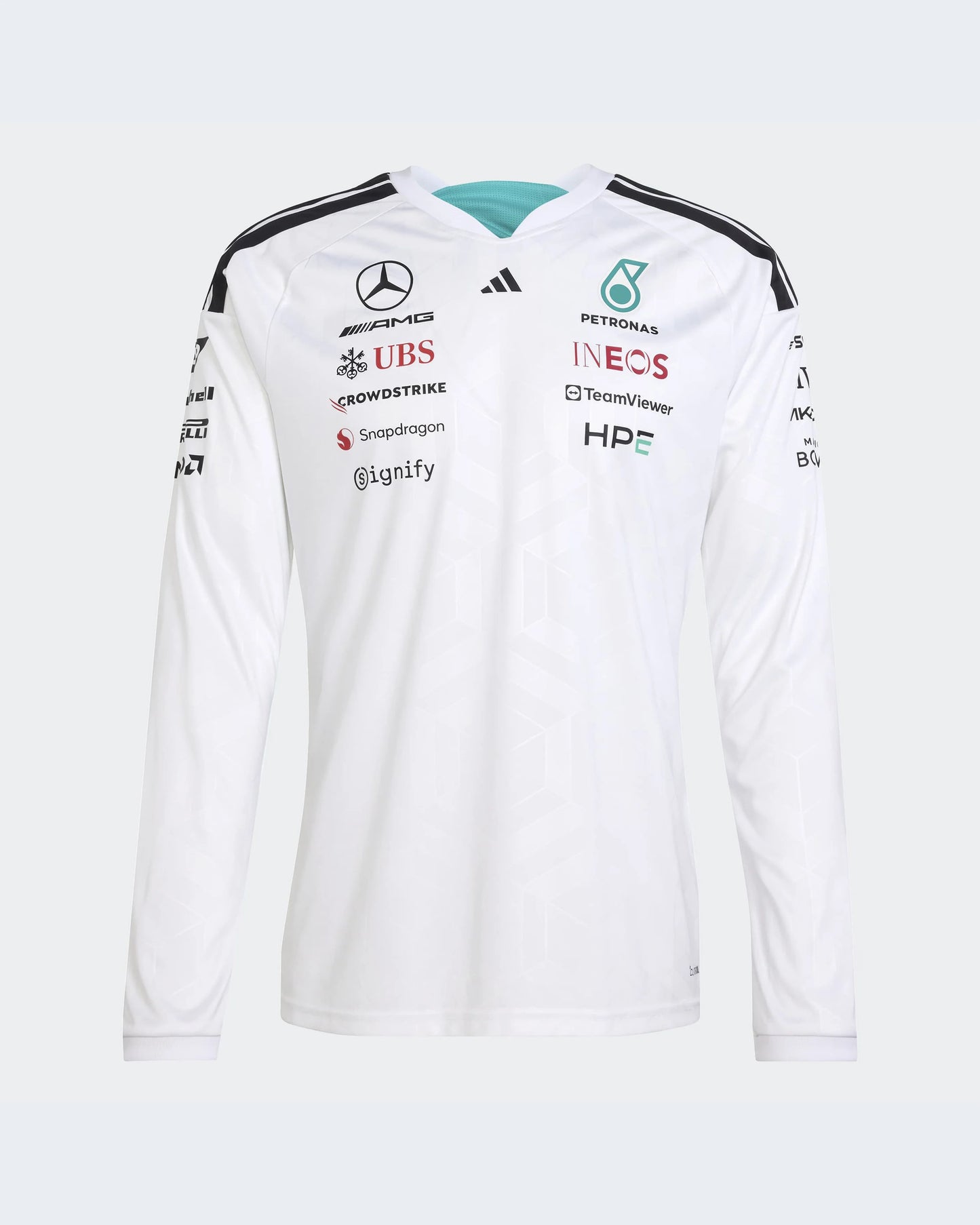 Adidas Mercedes AMG F1 Long Sleeve Team Jersey White