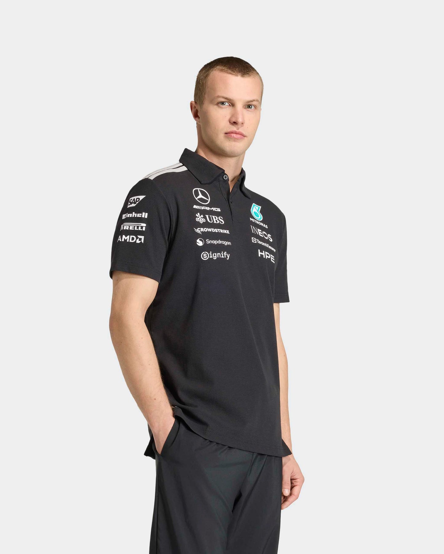 Adidas Mercedes AMG F1 Team Polo Shirt Black