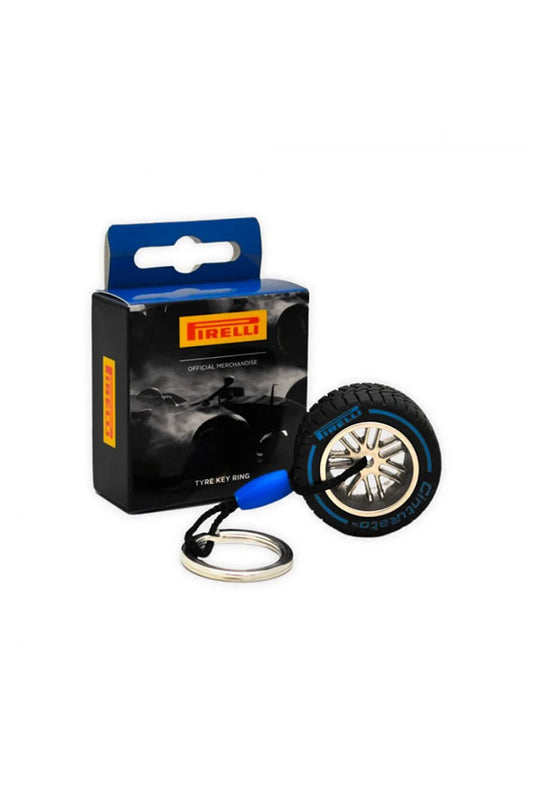 Pirelli Wet Tire Keychain Blue