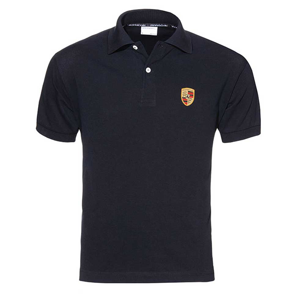 Porsche Crest Black Polo Shirt