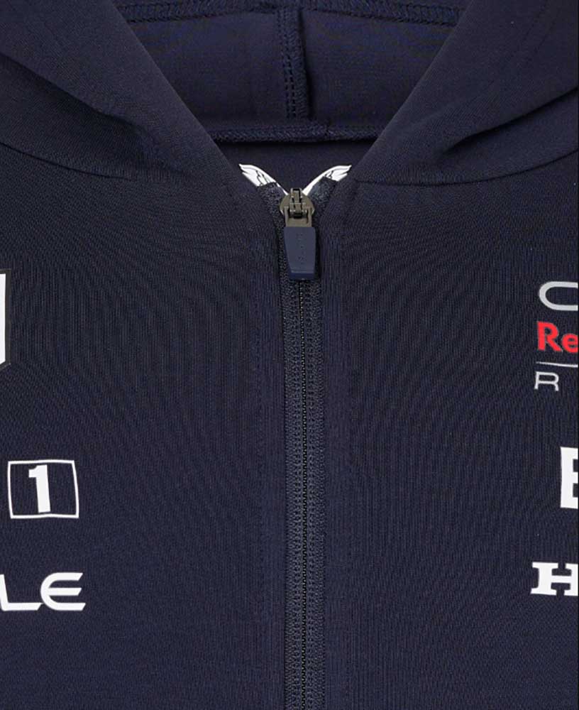 Red Bull Racing F1 Men's 2024 Team Full Zip Hooded Sweatshirt- Navy