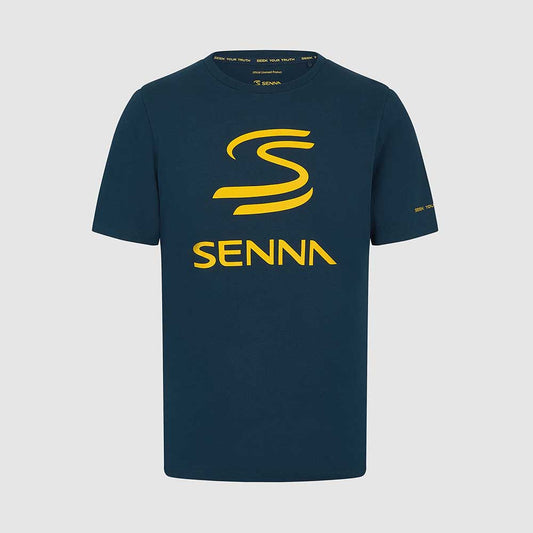 Ayrton Senna SS Logo Tee Navy