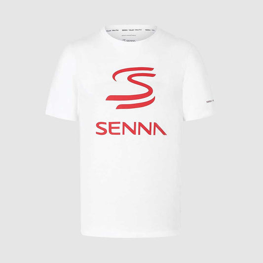 Ayrton Senna SS Logo Tee White