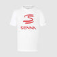 Ayrton Senna SS Logo Tee White