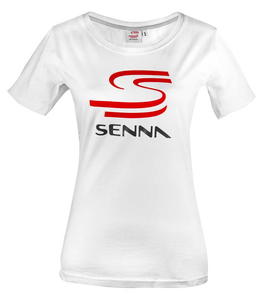 Ayrton Senna SS Ladies White Tee Shirt