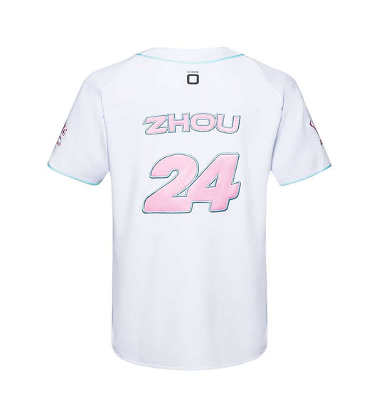 Stake F1 Kick Sauber Guanyu Zhou Baseball Shirt White